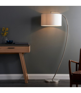 Josephine 1 Light Floor Lamp Bright Nickel-1