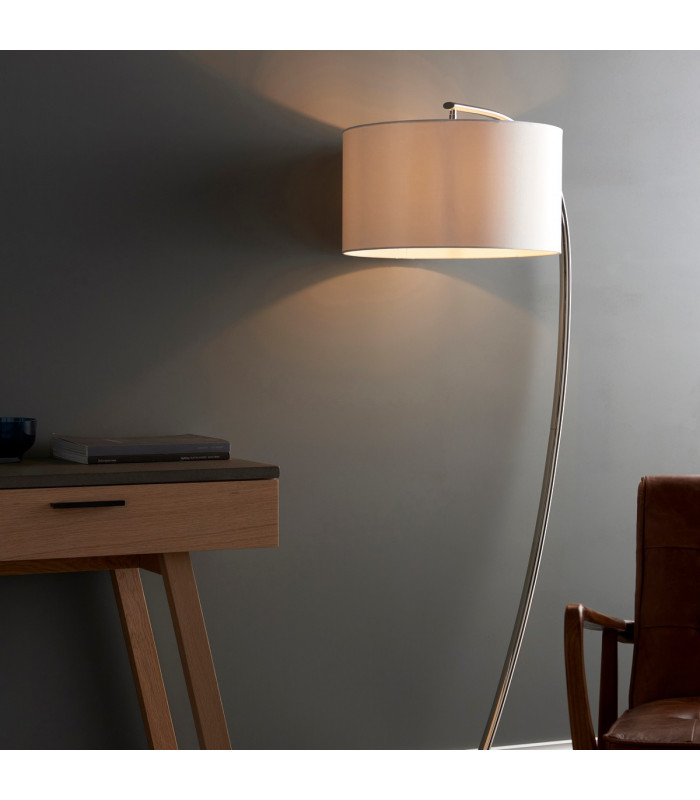 Josephine 1 Light Floor Lamp Bright Nickel-2