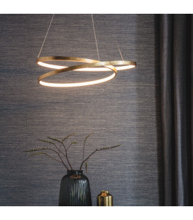 Scribble LED 1 Light Pendant Gold Leaf-1