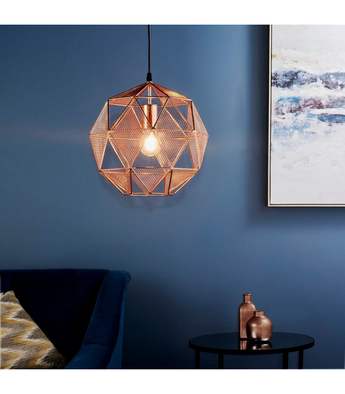 Armour 1 Light Spherical Pendant Copper Plate-1