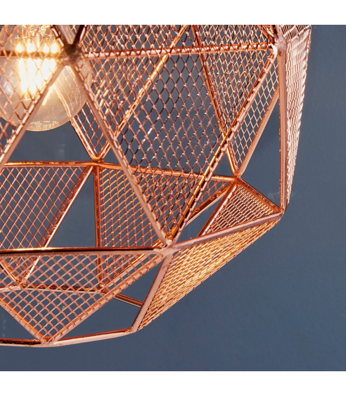 Armour 1 Light Spherical Pendant Copper Plate-6