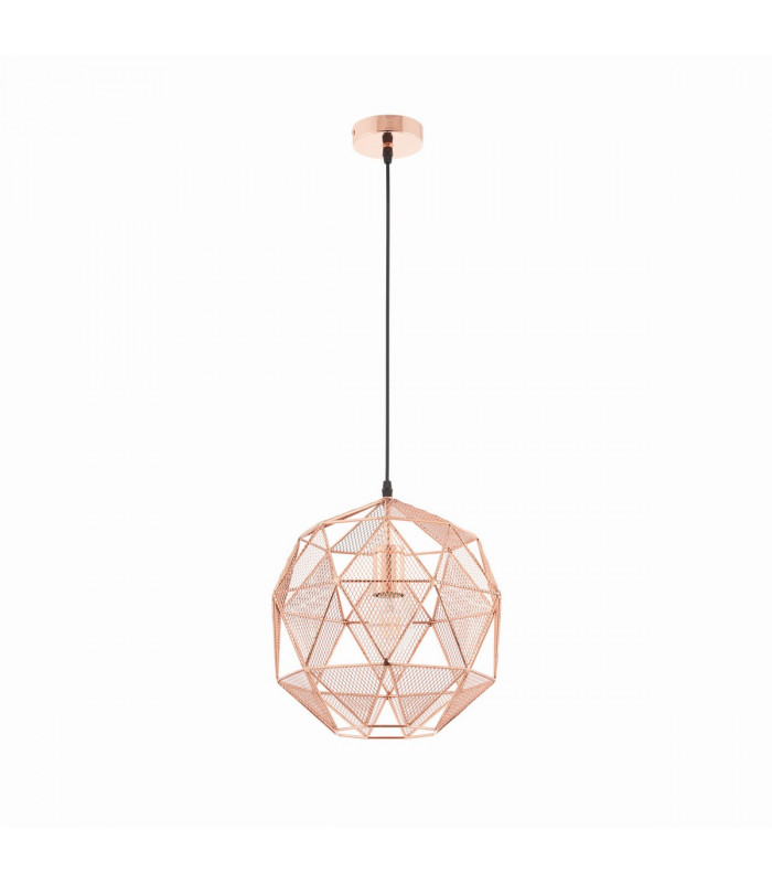 Armour 1 Light Spherical Pendant Copper Plate, E27 - End of Line