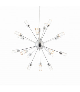 Glacier LED 18 Light Spherical Pendant Chrome