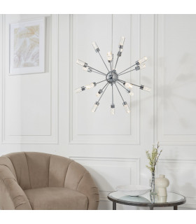 Glacier LED 18 Light Spherical Pendant Chrome-1