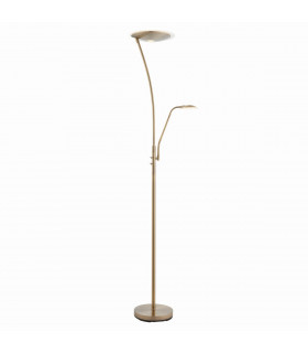 Alassio LED 1 Light Floor Lamp Antique Brass