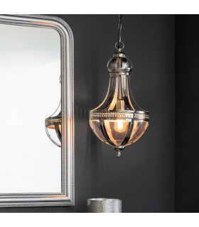 Vienna 1 Light Pendant Bright Nickel Plated On Solid Brass-1