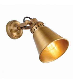Elms 1 Light Dome Wall Antique Solid Brass-1
