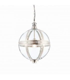 Vienna 1 Light Spherical Pendant Bright Nickel Plated On Solid Brass