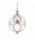 Vienna 1 Light Spherical Pendant Bright Nickel Plated On Solid Brass