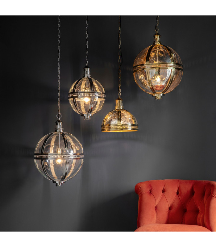 Vienna 1 Light Spherical Pendant Bright Nickel Plated On Solid Brass-2