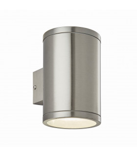 Nio LED 2 Light Outdoor Up Down Wall Marine Grade Brushed Stainless Steel