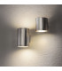 Nio LED 2 Light Outdoor Up Down Wall Marine Grade Brushed Stainless Steel, Glass IP44