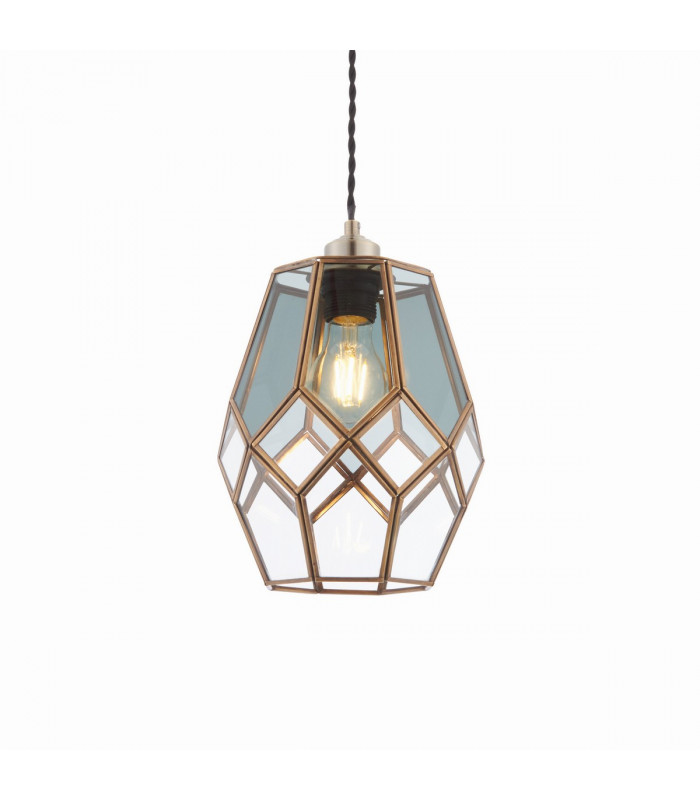Ripley 1 Light Pendant Antique Solid Brass
