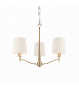 Ortona 3 Light Multi Arm Pendant Matt Antique Brass