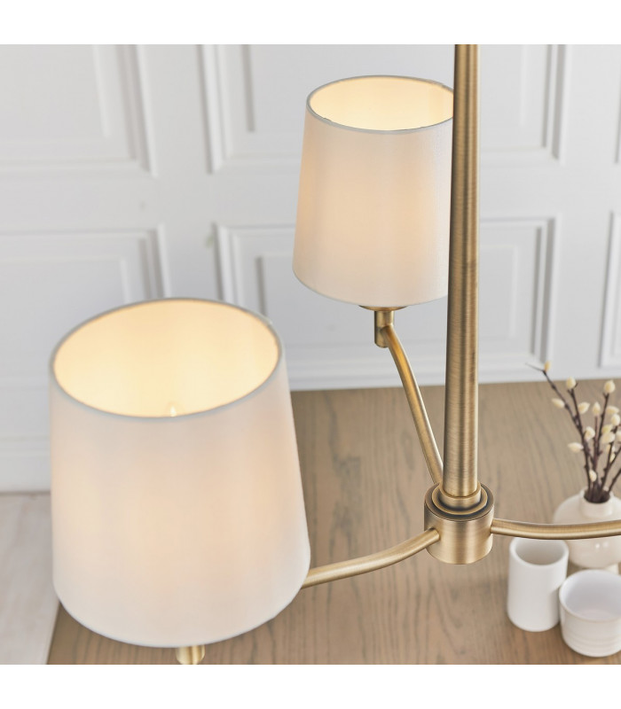 Ortona 3 Light Multi Arm Pendant Matt Antique Brass-2