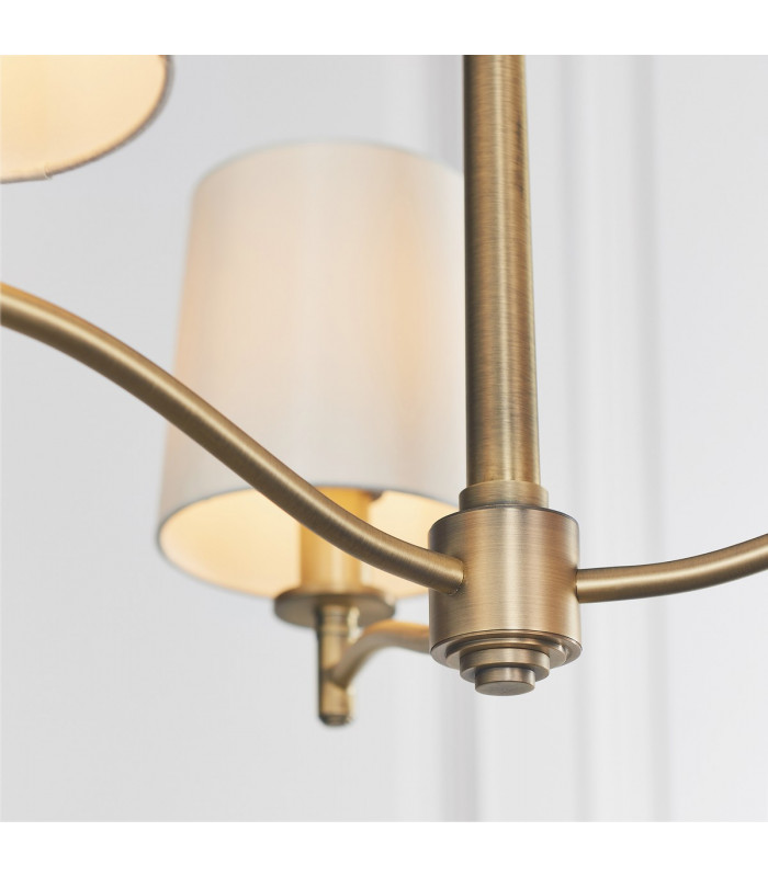 Ortona 3 Light Multi Arm Pendant Matt Antique Brass-3