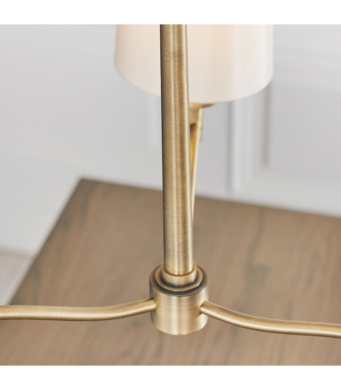Ortona 3 Light Multi Arm Pendant Matt Antique Brass-4
