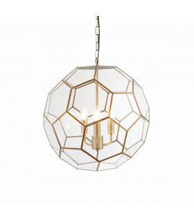 Miele 3 Light Spherical Pendant Antique Brass