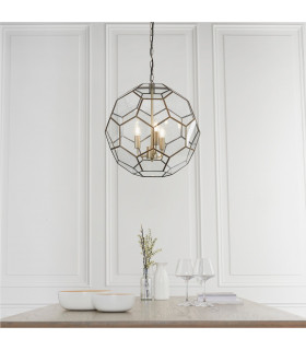 Miele 3 Light Spherical Pendant Antique Brass-1
