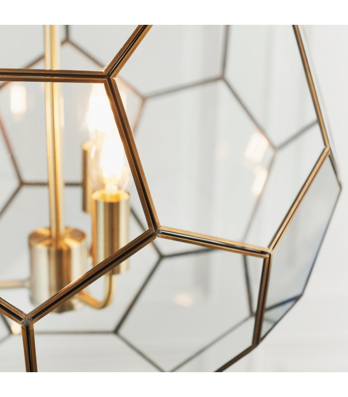 Miele 3 Light Spherical Pendant Antique Brass-5