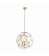 Miele 3 Light Spherical Pendant Antique Brass-6