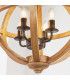 Toba 4 Light Spherical Pendant Mango Wood-3
