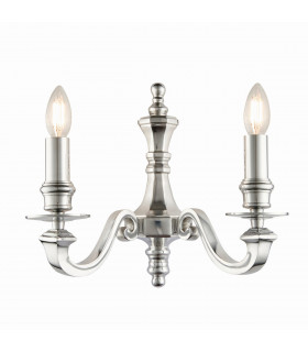 Finsbury 2 Light Candle Wall Polished Cast Aluminium