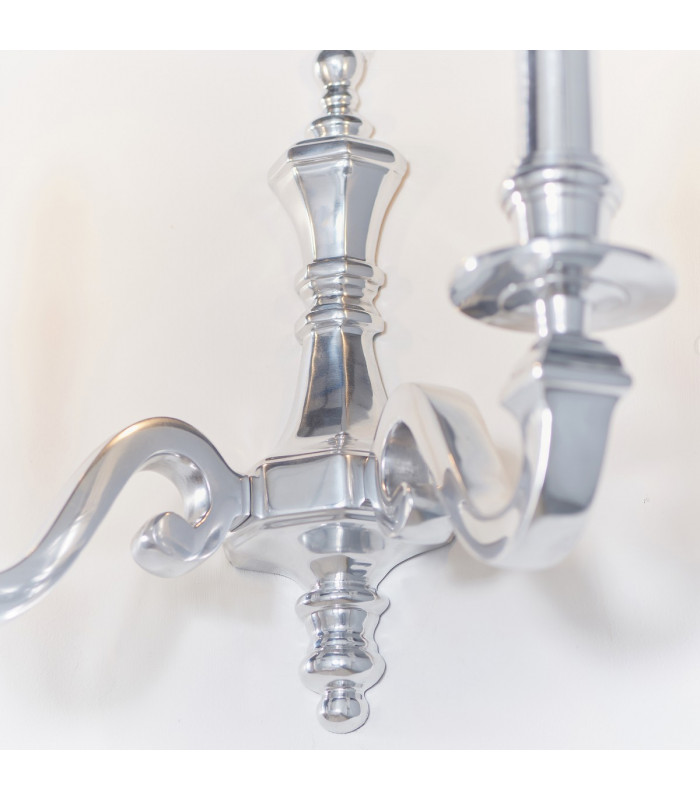 Finsbury 2 Light Candle Wall Polished Cast Aluminium-3
