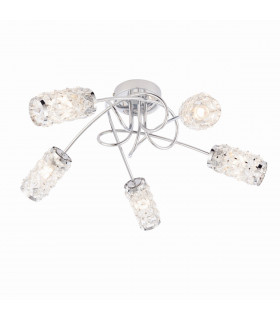 Colby 5 Light Bathroom Semi flush Chrome