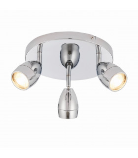 Porto LED 3 Light Bathroom Spotlight Chrome