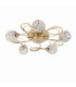 Aherne 5 Light Semi flush Antique Brass With Antique Brass Wire, Bead Shade, G9