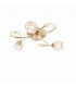 Aherne 3 Light Semi flush Antique Brass