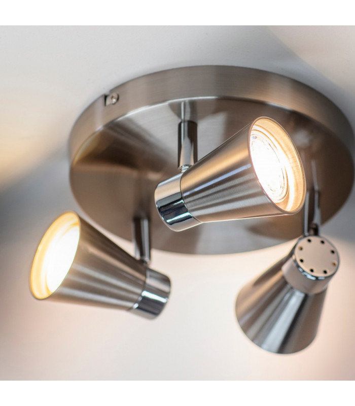 Kai LED 3 Light Spotlight Satin Nickel-2