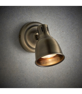 Westbury LED 1 Light Spotlight Antique Brass Plate-1