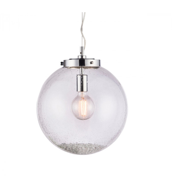 Harbour 1 Light Pendant Globe Chrome