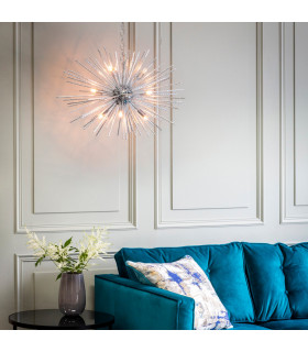 Lena 9 Light Spherical Pendant Chrome Plate-1