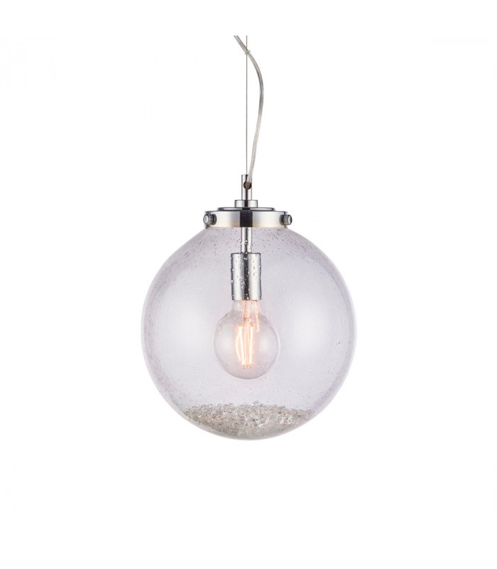 Harbour 1 Light Pendant Globe Chrome