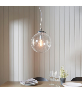 Harbour 1 Light Pendant Globe Chrome-1