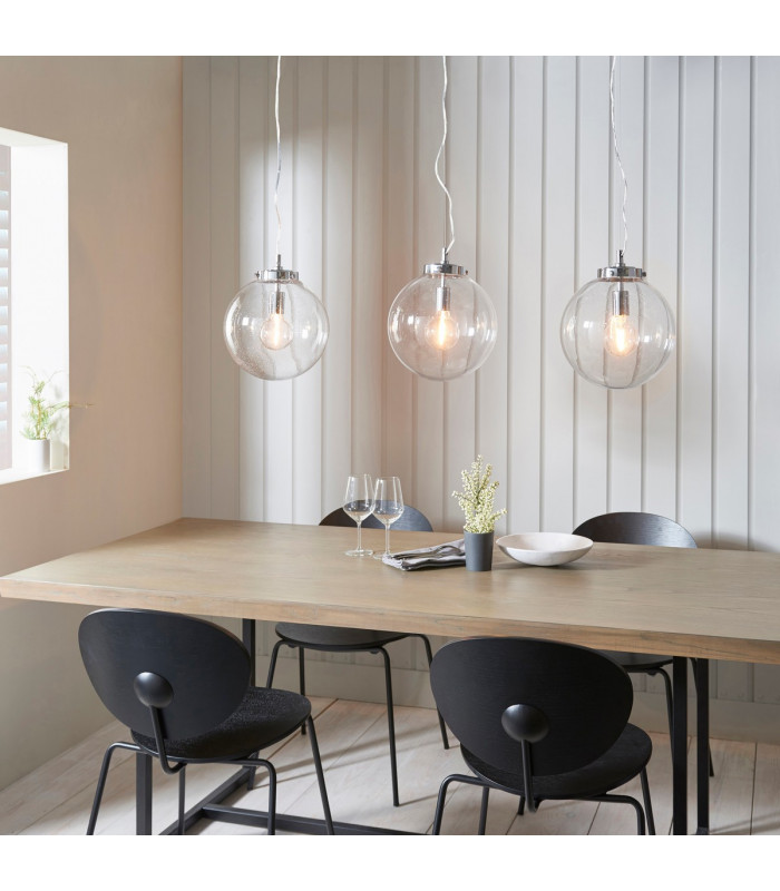 Harbour 1 Light Pendant Globe Chrome-4
