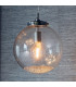 Harbour 1 Light Pendant Globe Chrome, Glass With Bubbles, E27