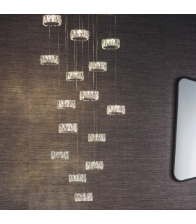 Prisma LED 16 Light Cluster Pendant Chrome-1