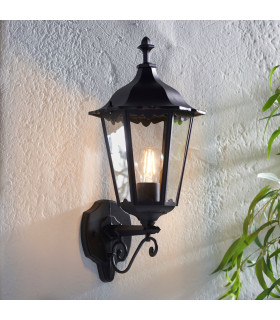 Burford 1 Light Outdoor Wall Lantern Matt Black Paint-1