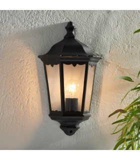 Burford 1 Light Outdoor Wall Lantern Matt Black Paint-1