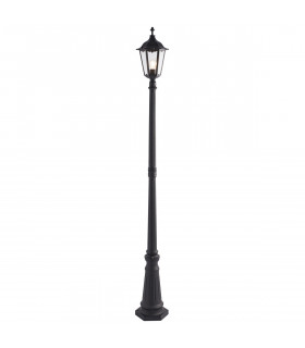Burford 1 Light Outdoor Floor Lamp Matt Black Paint