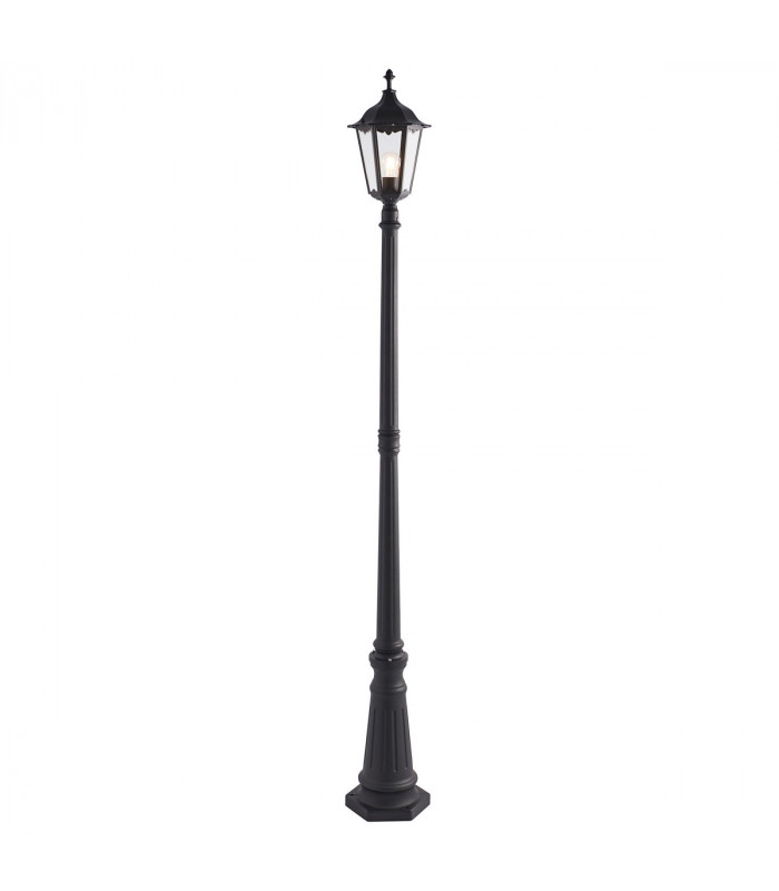 Burford 1 Light Outdoor Floor Lamp Matt Black Paint