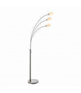 Jaspa LED 3 Light Floor Lamp Satin Nickel