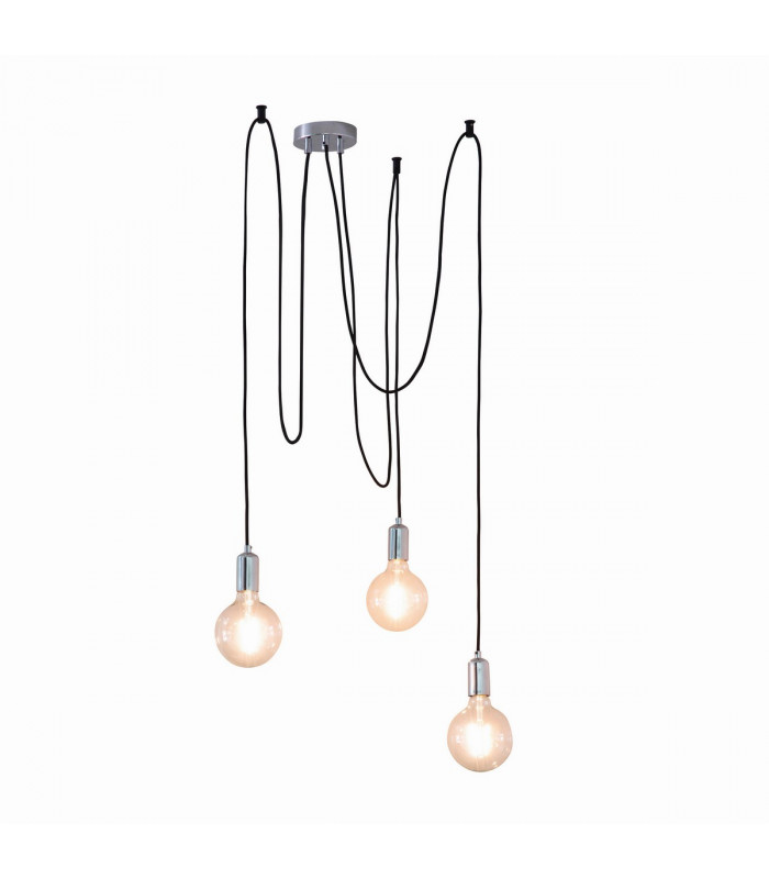 Studio 3 Light Cluster Pendant Chrome Plate