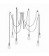 Studio 6 Light Cluster Pendant Chrome Plate
