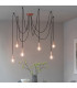 Studio 6 Light Cluster Pendant Copper Plate-1