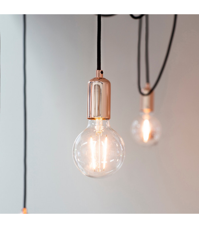 Studio 6 Light Cluster Pendant Copper Plate-2